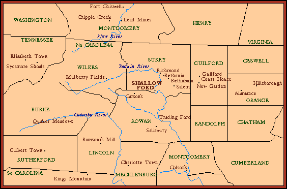 1780 Western NC Map